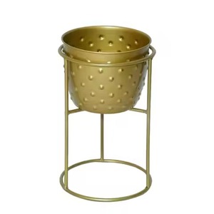 Juego de 2 macetas de metal duraderas de nuevo diseño para decoración, calidad de lujo a precio mayorista, perfectas para uso en interiores y exteriores - Product Image 6