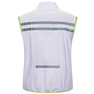 Chaleco de Seguridad con Cinta Reflectante, Tejido de Malla, Chaleco de Seguridad de Alta Visibilidad para Trabajo en Invierno, Chaleco de Seguridad Blanco - Product Image 2