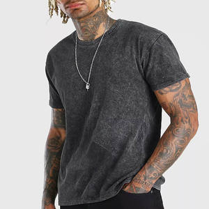 Camiseta de manga corta con logotipo personalizado para hombre, camiseta de gran tamaño con lavado ácido - Product Image 6