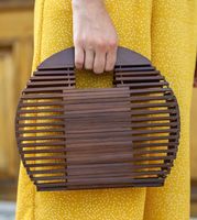 Sac fourre-tout en bois fait main grande capacité pour femme – Luxe, moderne, écologique, durable, idéal pour la plage, le rangement de bijoux et d'aliments, personnalisable