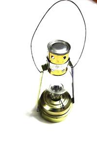 <b>Vintage</b> Traditional Home Decorative Brass Oil Table Lamp Chimney Hanging <b>Glass</b> Lantern Gold Metal Art Style Kerosene Compatible - Product Image 3