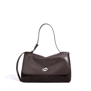 Bolso de hombro de trabajo de oficina de cuero auténtico de fábrica de fabricante personalizado bolso de hombro de cuero de vaca de compras de lujo de moda - Product Image 4