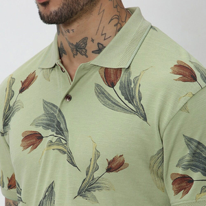 เสื้อโปโลผู้ชายคุณภาพสูง แขนสั้น พิมพ์ลายแบบซับลิเมชั่น สวมใส่สบาย รับสกรีนโลโก้ เสื้อโปโลผู้ชาย OEM - Product Image 5