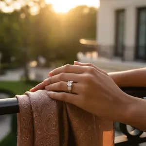 Bague en argent 925 avec zircone cubique taille princesse pour femmes, tendance, plaquée or rose, incrustation tendance, forme de chiffre - Product Image 3