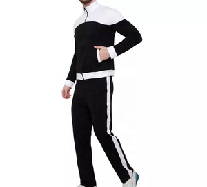 Ensemble de survêtement pour homme de haute qualité, col montant, fermeture éclair, coupe ajustée, jogging, impression personnalisée, vêtements de sport respirants - Product Image 2