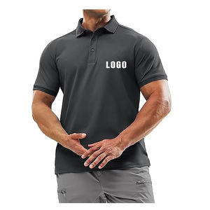 Camisetas Polo de Moda para Hombre, Ajustadas, con Logotipo Personalizado, Transpirables, Casuales, de Estilo Sólido, de Manga Corta, Tejidas, Suaves, de Bambú - Product Image 1