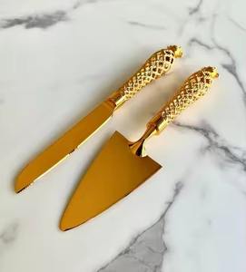 Ensemble de spatules à gâteau en métal tendance avec poignée décorative, couteau à dessert et pelle à tarte pour mariage, vaisselle de table - Product Image 4