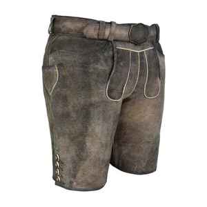 <b>Men's</b> High Quality <b>Leather</b> <b>Shorts</b> New Fashion Embroidered Casual Style for Dance Oktoberfest New Arrivals - Product Image 2