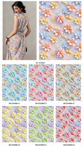 Tela de seda viscosa Somalí Rayón 100% Viscosa Tie Dye Tela para vestido - Product Image 3