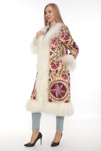 2020 hiver chaud veste pour filles longueur moyenne manteau sac doux cireux Imitation fourrure rembourré matelassé brodé coton rempli tissé - Product Image 5