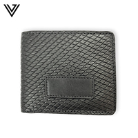 Dompet Pendek Lipat Dua Multifungsi Pria VAND VL560 Bergaya Bergaris Kulit Premium Anti-RFID Lapisan Katun Mewah Ukuran Besar