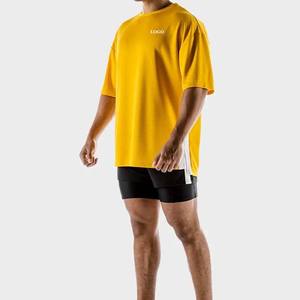 High Street Style <b>Men's</b> Clothing Plus Size <b>Men's</b> Shirts in Wholesale Price <b>Yellow</b> Color Customized Logo Design Short Sleeve 2025 - Product Image 3