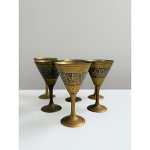 Gobelets à vin et à bière faits à la main avec laiton bien poli de couleur or parfait pour les ustensiles de bar élégants et la consommation d'eau élégante - Product Image 2