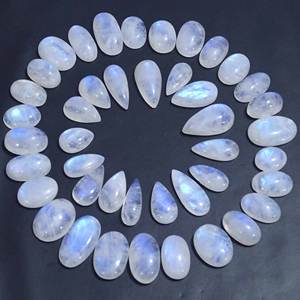 Cabujón de piedra lunar natural, venta al por mayor, piedra preciosa lunar, suelta para la fabricación de joyas piedra preciosa, piedras preciosas de ágata - Product Image 1
