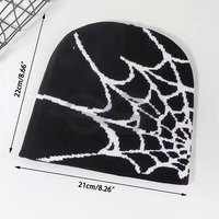 Sonbahar Kış Unisex Nefes Alabilen Sıcak Polyester/Pamuk Kamuflaj Desenli Modaya Uygun Karikatür Örümcek İşlemeli Bere Perçinli Sokak Stili