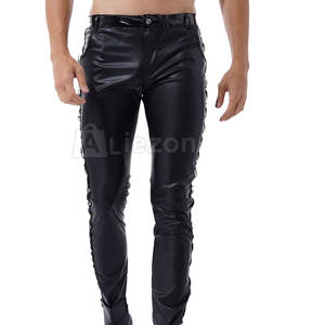 Pantalon en cuir personnalisé de haute qualité pour hommes Vente en ligne imperméable Pantalon en cuir pour hommes Vente en ligne - Product Image 4