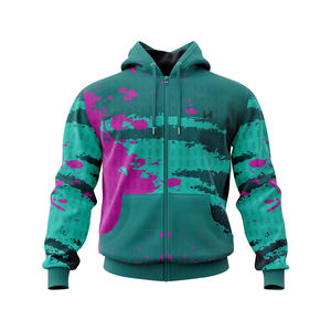 Sweat à capuche camouflage ample et oversize pour homme, en tricot d'hiver, 360g polyester/coton, respirant, anti-froissement, séchage rapide, fermeture éclair - Product Image 1