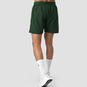 Pantalones cortos para correr de algodón informales de verano 2025 para hombre, pantalones deportivos con cordón de cintura elástica, Color sólido, playa, teñido liso, 100% algodón - Product Image 2