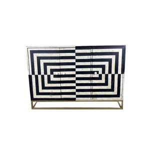 Armoire de rangement moderne de luxe à trois couches en incrustation d'os pour le salon meubles de maison design personnalisé meilleur prix de gros - Product Image 1