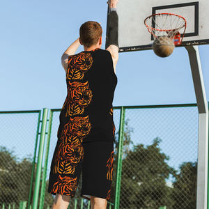 High Quality Summer Basketball Shorts BSCI Compliant New Design Printed Uniform Sets for Adults Plus Size Custom Logo - Product Image 4