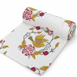 Tissu en voile de coton peigné 60S60S léger, imprimé à la main par bloc, motif floral, 90 GSM, style Rajasthan, par Pinksa Fashion - Product Image 2
