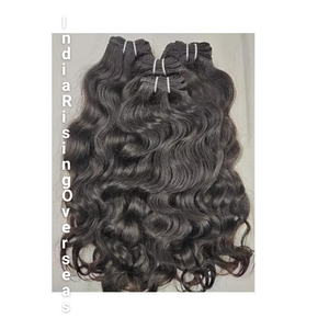 Extensiones de cabello humano Remy sin procesar con ondas naturales de la India 100%, extensiones de cabello alineadas con cutículas, proveedor a granel - Product Image 2