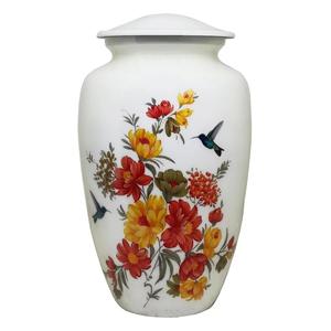 Urna Funeraria Floral de Lujo de la Mejor Calidad, Hecha a Mano con Flores Grabadas para Uso Conmemorativo y como Recuerdo, Disponible para Exportación - Product Image 4