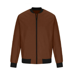 Chaquetas ajustadas de Color marrón sólido para hombre de algodón 100% con diseño OEM hecho a medida con bolsillos, chaqueta, existencias excedentes de Bangladesh - Product Image 1