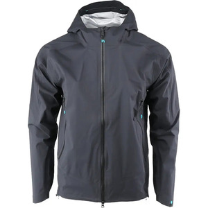 Veste de pluie avec logo personnalisé en gros Veste coupe-vent imperméable de haute qualité en nylon spandex à fermeture éclair pour hommes - Product Image 1