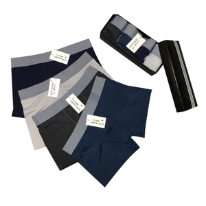 Calzoncillos bóxer para hombre de primera elección, Tela Gris fresca, precio al por mayor, buena absorción, ropa interior transpirable para hombre, servicio personalizado - Product Image 4