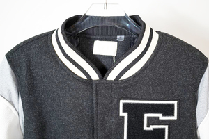 High Trend Luxury Men's Baseball Varsity Jacket Premium Quality <b>Wool</b>/Polyester Sleeves Spring Season Letter Pattern Breathable - Product Image 2