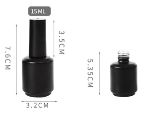 Venta al por Mayor de Botellas de Vidrio Negro Mate de 15 ml para Esmalte de Uñas, Estilo <span class=keywords><strong>CND</strong></span>, Vacías, para Esmalte de Gel UV - Product Image 5