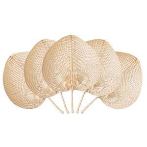 Abanico de mano de bambú tejido de Material hecho a mano de verano, artesanía vietnamita colorida para Decoración - Product Image 1