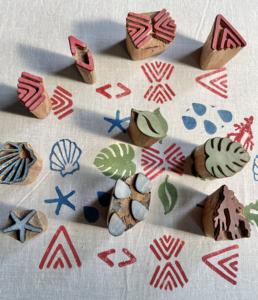 Bloque de Impresión Manual de Madera Tallada a Mano |   Set de Manualidades Indias de Arcilla para Cerámica y Scrapbooking - Product Image 3