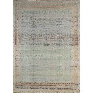 Alfombra Afgana de Lana Anudada a Mano, Color Verde, con Patrón de Medallón, Modelo EA-3061/cs-01, para Uso Doméstico - Product Image 1