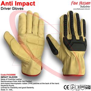 Gants de conducteur personnalisés de protection contre les chocs de qualité supérieure pour un usage quotidien 2024 gros gants de soudage Tig gants en cuir du Pakistan - Product Image 5