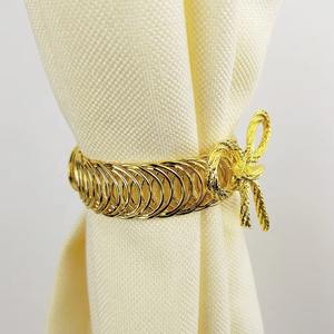 ''BOWKNOT'' Anneaux de serviette en métal, parfaits pour les réunions de famille, offrant une touche festive grâce à des finitions métalliques et des motifs détaillés - Product Image 4