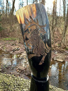 Cuernos Vikingos de Alta Calidad 100% Auténticos, Pulidos, de 16-20 Pulgadas, de Cuerno de Buey/Vaca, Resistentes al Agua, Decoración Religiosa Europea para el Hogar - Product Image 3