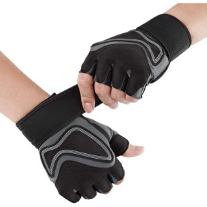 Gants de gymnastique OEM pour hommes gant de musculation sans doigts avec soutien du poignet - Product Image 3