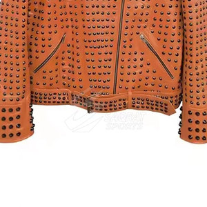 Veste en cuir confortable sur mesure pour hommes Veste d'hiver respirante à manches longues pour vente en ligne - Product Image 5