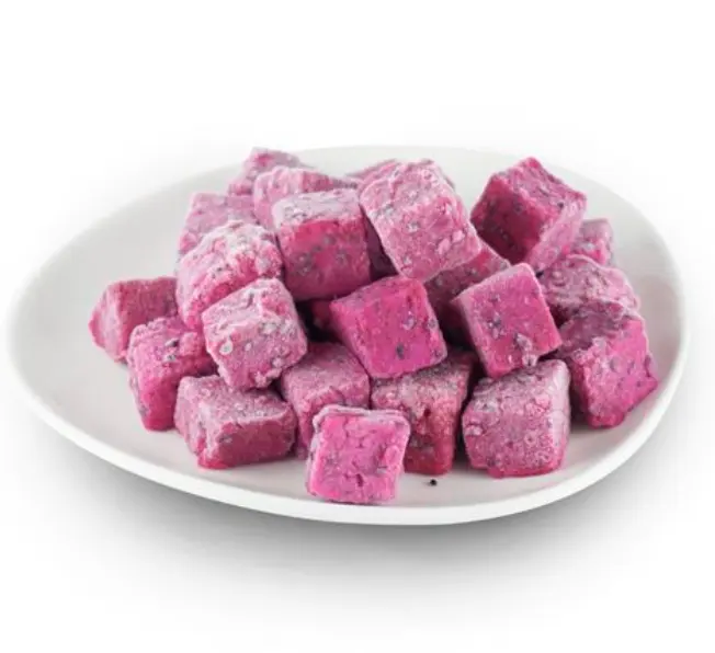 IQF STYLE FROZEN DRAGON FRUIT 2023 PE PP BAG PACKING CUSTOMIZED CUTTING STYLE FOR SELL IN BULK