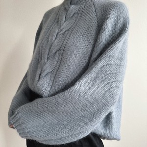 Alphatek chandails tricotés unisexes bleus de qualité supérieure Fabricant OEM Chandails fournisseur pour les marques vendeur chandail bon marché - Product Image 3