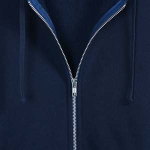 Sudadera con Capucha y Cremallera para Mujer, Color Azul Marino, 400GSM, Felpa Gruesa, 100% Algodón, Resistente al Viento, Costuras Planas, Color Sólido, Manga Larga - Product Image 5