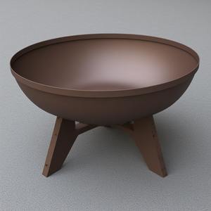 Luxury Modern Outdoor Metal Firepit Wood Burning Powder Coated Finish Crafted for High-End Spaces Providing Warmth - Product Image 1