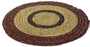 Napperons en jacinthe d'eau faits à la main écologiques | Tapis de table tissés naturels | Napperons personnalisables en gros - Product Image 5