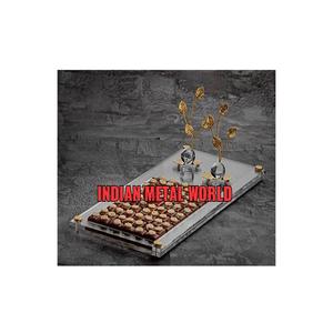 ถาดอะคริลิกใส่ขนมหวานขนาดใหญ่ถาดช็อคโกแลตเรซินรูปร่างแบบกำหนดเองดีไซน์หรูหราสำหรับใช้ในงานแต่งงาน - Product Image 6