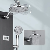 2023 nouveau modèle prix usine multi-fonction simple assemblage LED en acier inoxydable mural douche pluie salle de bain panneau de douche