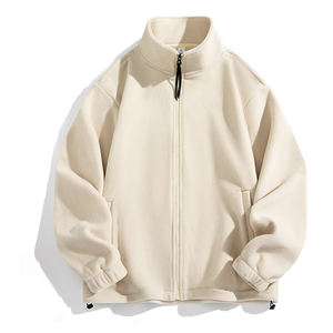 Blouson aviateur à col montant décontracté pour homme avec manches longues fermeture à glissière logo avant pour l'automne améliore l'attractivité - Product Image 3