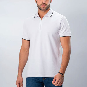 Camiseta Polo para hombre con logotipo personalizado impreso, mejor compra, venta directa de fábrica de Pakistán, camiseta polo con cremallera de cuarto para hombre - Product Image 1