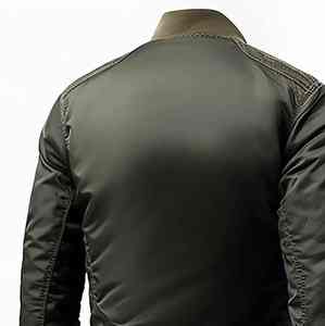 Col montant hommes chasse vestes de plein air accepter la conception et l'impression personnalisées couleur noire fermeture éclair Style vestes de plein air pour hommes - Product Image 2